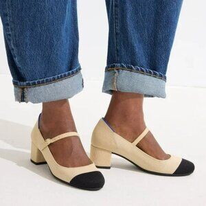 ROTHY'S The Mary Jane Heel - Color: Cream Captoe - Size: 7